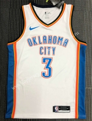 Oklahoma City Thunder White #3 NBA Jersey-311