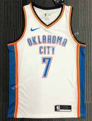 Oklahoma City Thunder White #7 NBA Jersey-311