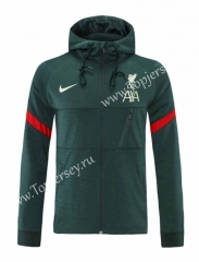 2021-2022 Liverpool Green Thailand Soccer Jacket With Hat-LH
