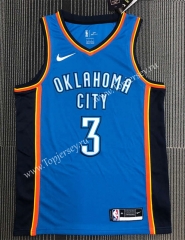Oklahoma City Thunder Blue #3 NBA Jersey-311