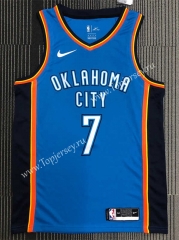 Oklahoma City Thunder Blue #7 NBA Jersey-311