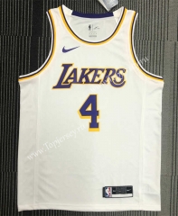 Los Angeles Lakers White #4 NBA Jersey-311