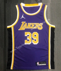 Jordan Los Angeles Lakers Purple #39 NBA Jersey-311