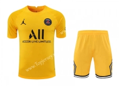2021-2022 Paris SG Goalkeeper Yellow Thailand Soccer Uniform-418