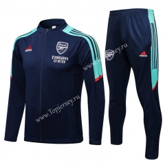 UEFA Champions League 2021-2022 Arsenal Royal Blue Thailand Soccer Jacket Uniform-815
