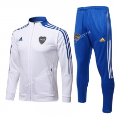 2021-2022 Boca Juniors White Thailand Soccer Jacket Uniform-815