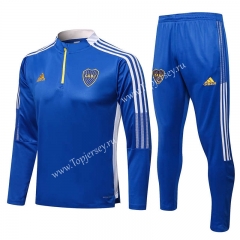 2021-2022 Boca Juniors Camouflage Blue Thailand Soccer Tracksuit-815
