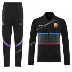 Player Version 2021-2022 Barcelona Black&Gray Thailand Soccer Jacket Uniform-LH