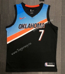 2021-2022 City Edition Oklahoma City Thunder Black #7 NBA Jersey-311