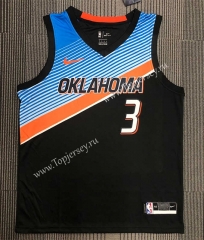 2021-2022 City Edition Oklahoma City Thunder Black #3 NBA Jersey-311