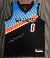 2021-2022 City Edition Oklahoma City Thunder Black #0 NBA Jersey-311