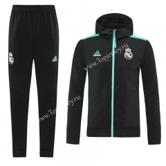 2021-2022 Real Madrid Black&Green Thailand Soccer Jacket Uniform With Hat-LH