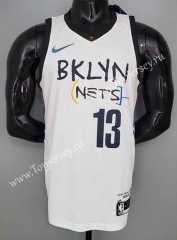 2021-2022 Brooklyn Nets White #13 NBA Jersey-SN