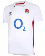 2021-2022 England Home White Thailand Rugby Shirt