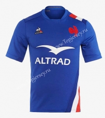 2021-2022 France Home Blue Thailand Rugby Shirt