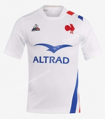 2021-2022 France Away White Thailand Rugby Shirt
