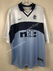 Retro Version 99-00 Rangers Away Blue&White Thailand Soccer Jersey AAA-503
