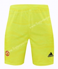 2021-2022 Manchester Goalkeeper Yellow Thailand Soccer Shorts-418