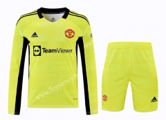 2021-2022 Manchester United Goalkeeper Green LS Thailand Soccer Jersey Uniform-418