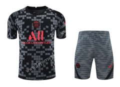 2021-2022 PSG Gray&Black Thailand Training Soccer Jersey Uniform-418