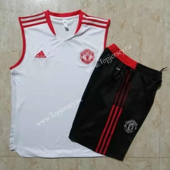2021-2022 Manchester United White Thailand Soccer Vest Uniform-815