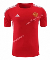 2021-2022 Manchester United Red Thailand Training Soccer Jersey-418