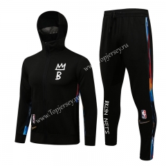 2021-2022 NBA Brooklyn Nets Black Jacket Uniform With Hat-815