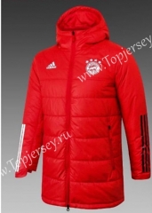 2021-2022 Bayern München Red Cotton Coat With Hat-GDP