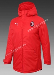 2021-2022 AC Milan Red Cotton Coat With Hat-GDP