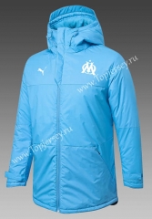 2021-2022 Olympique Marseille  Blue Cotton Coat With Hat-GDP