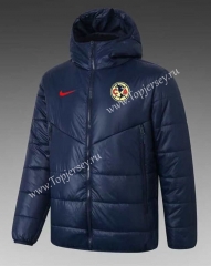2021-2022 Club América Royal Blue Cotton Coat With Hat-GDP