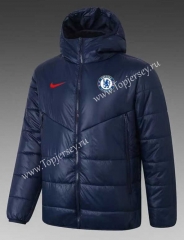 2021-2022 Chelsea Royal Blue Cotton Coat With Hat-GDP