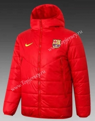 2021-2022 Barcelona Red Cotton Coat With Hat-GDP