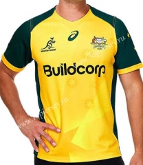 2021-2022 Australia Yellow Thailand Rugby Shirt