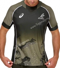2021-2022 Australia Black&Green Thailand Rugby Shirt