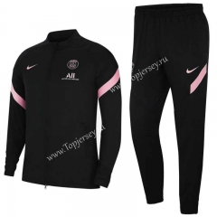 2021-2022 Paris SG Low Collar Black Thailand Jacket Uniform-411