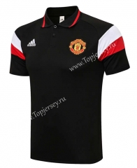 2021-2022 Manchester United Black Thailand Polo Shirt-815