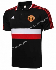 2021-2022 Manchester United Black Thailand Polo Jersey-815