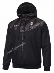 2021-2022 Liverpool Black Trench Coats With Hat-GDP