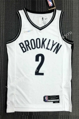75th Anniversary Brooklyn Nets White #2 NBA Jersey-311