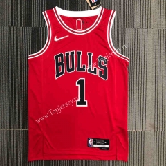 75th Anniversary Chicago Bulls Red #1 NBA Jersey-311