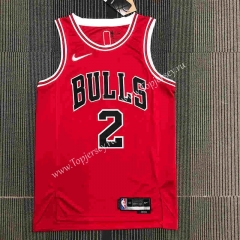 75th Anniversary Chicago Bulls Red #2 NBA Jersey-311