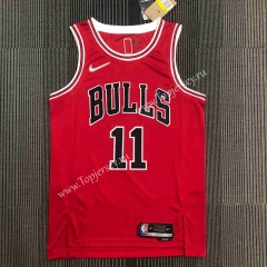 75th Anniversary Chicago Bulls Red #11 NBA Jersey-311