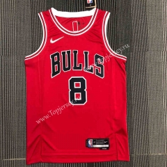 75th Anniversary Chicago Bulls Red #8 NBA Jersey-311