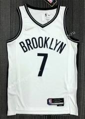 75th Anniversary Brooklyn Nets White #7 NBA Jersey-311