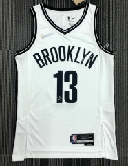75th Anniversary Brooklyn Nets White #13 NBA Jersey-311
