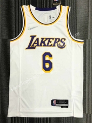 75th Anniversary Los Angeles Lakers White #6 NBA Jersey-311