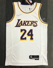 75th Anniversary Los Angeles Lakers White #24 NBA Jersey-311