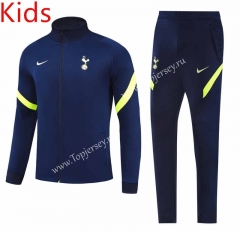 2021-2022 Tottenham Hotspur Up Cyan Kids/Youth Jacket Uniform-GDP