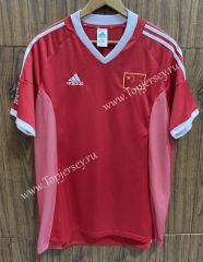 Retro Version 2002 China PR Home Red Thailand Soccer Jersey AAA-SL